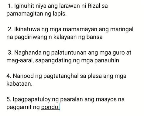 kaganapang tagaganap halimbawa